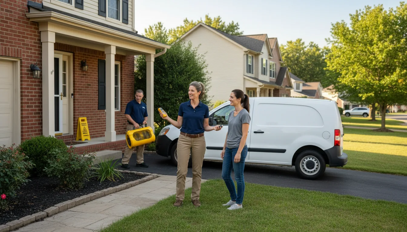 Residential water damage restoration in Ludlow, PA